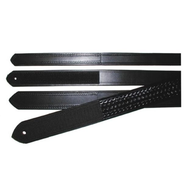 Boston Leather 1 1/4 Hook And Loop Tipped Belt Black