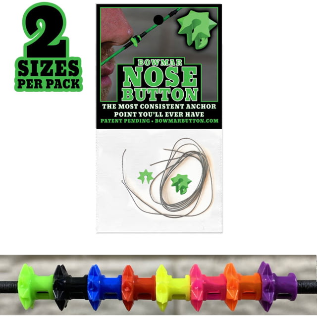 Bowmar Archery Nose Button 2pc Small/Large Black