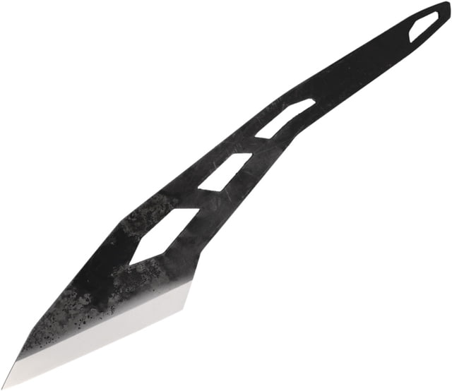 BPS Knives Kiridashi Neck Knife 7.75in Overall 2.75in Natural Finish Scandi Grind 1060HC Steel Blade Stainless Steel Handle Leather Sheath - Bps Knives