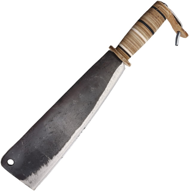 BR Rinaldi Machete Knife 16.5in Overall 11.5in Spring Steel Blade Stacked Leather Handle - Br Rinaldi