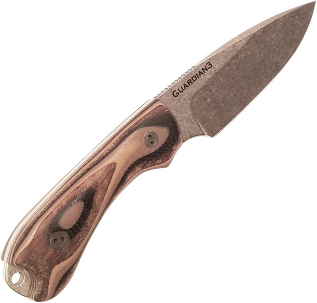 Bradford Knives Guardian 3 G-Wood Knife 3.5" stonewash finish Bohler N690 stainless blade G-Wood handle
