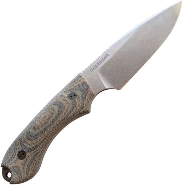 Bradford Knives Guardian 4 Camo Knife 4.75" Bohler N690 stainless blade Camo linen micarta handle - Bradford Knives