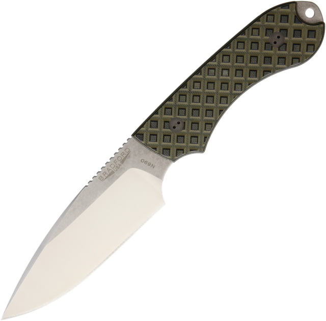 Bradford Knives Guardian 4 OD Green / Black Knife 4.5" stonewash finish Bohler N690 stainless drop p Textured g10 handle - Bradford Knives