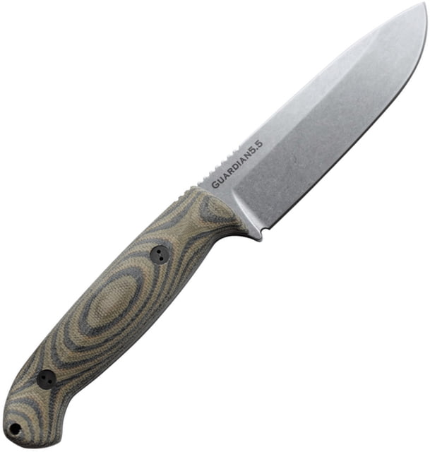 Bradford Knives Guardian 5.5 3D Camo Knife 5" stonewash finish Bohler N690 stainless blade Camo micarta handle - Bradford Knives