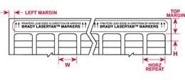 Brady Lasertab Laser Printer Labels Brady  Nylon Cloth Labels Rectangle With Clear Overlap