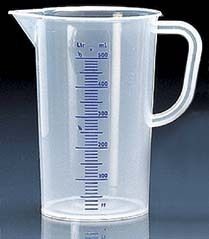 BrandTech Graduated Pitchers Polypropylene BrandTech  Pitchers With Blue Overprint Molded Graduations