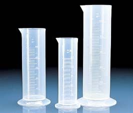 BrandTech Short-Form Graduated Cylinders Polypropylene BrandTech