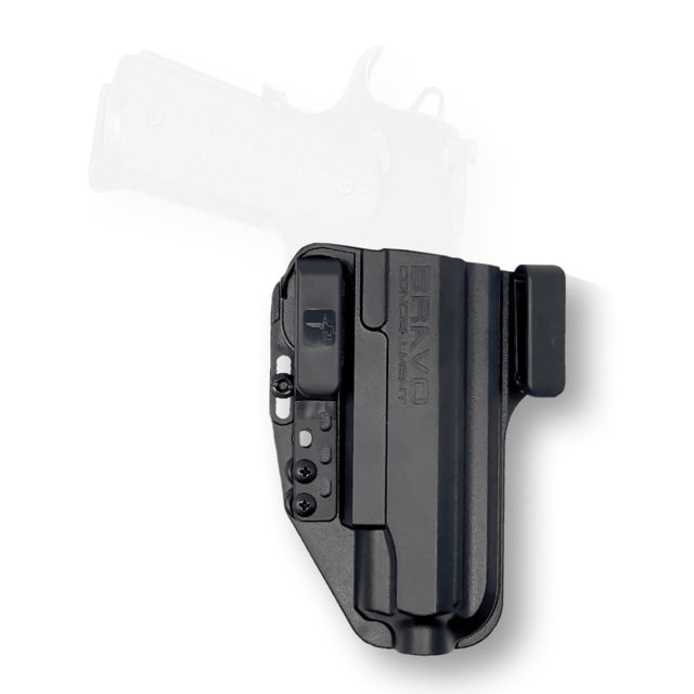 Bravo Concealment IWB Torsion Holster W/ Waistband Clips 1911 4.25 - 5 in Rail/No Rail Right Hand Polymer Black