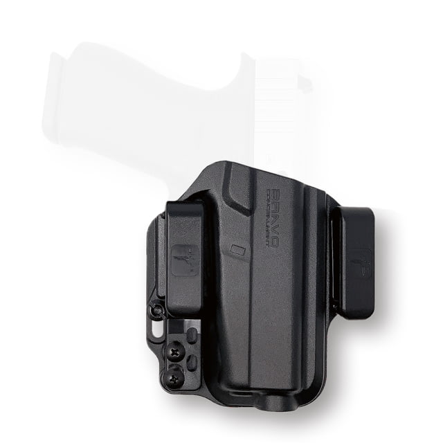 Bravo Concealment IWB Torsion Holster W/ Waistband Clips Glock 43 43X Right Hand Polymer Black - Bravo Concealment