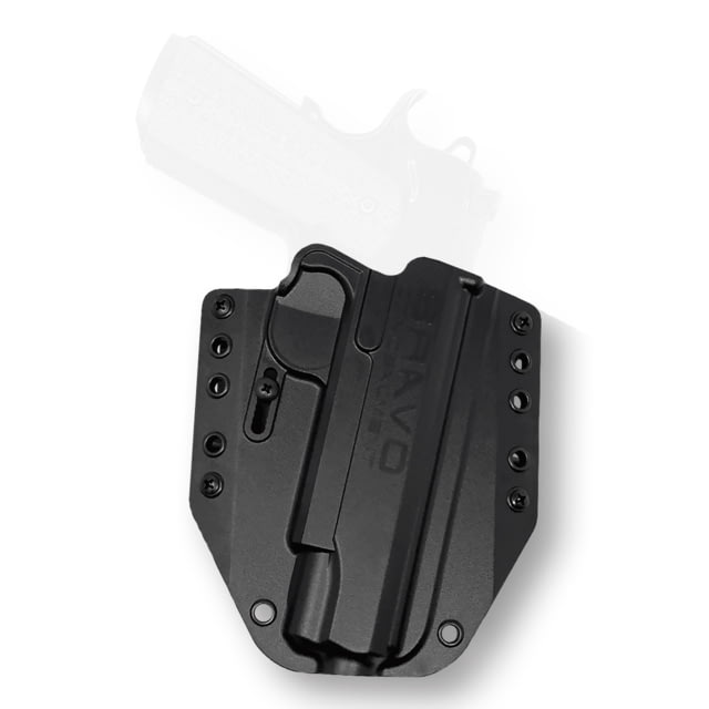 Bravo Concealment OWB BCA Holster W/ 1.5 in Belt Loops 1911 4.25-5 in Rail/No Rail Right Hand Polymer Black
