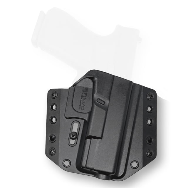 Bravo Concealment OWB BCA Holster 3.0 Glock 19 23 32 19X 19 MOS 45 Gen 3-5 Right Hand 1.5in Belt Loops Black Small