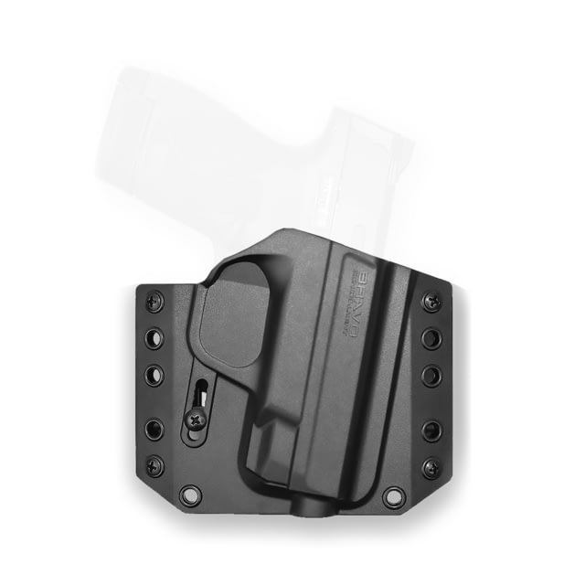 Bravo Concealment OWB BCA Holster W/ 1.5 in Belt Loops S&W M&P Shield 9/40 Right Hand Polymer Black