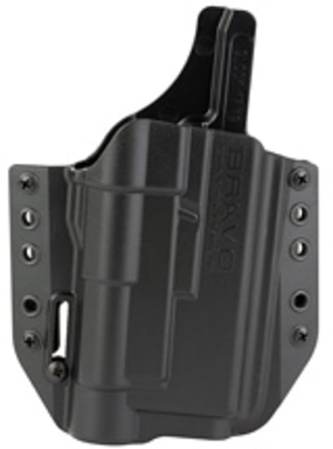 Bravo Concealment OWB BCA Light Bearing Holster W/1.5 in Belt Loops Glock 17 22 31 47 W/Steamlight TLR-1 Right Hand Polymer Black