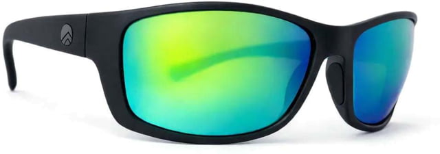 BREAKLINE OPTICS Cahaba Sunglasses Matte Black / Ghost Green Mirror - Breakline Optics