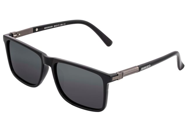 Breed Sunglasses Caelum Polarized Sunglasses - Men's Black/Black One Size - Breed Sunglasses