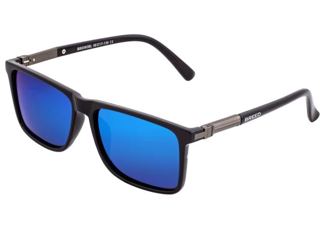 Breed Sunglasses Caelum Polarized Sunglasses - Men's Black/Blue One Size - Breed Sunglasses