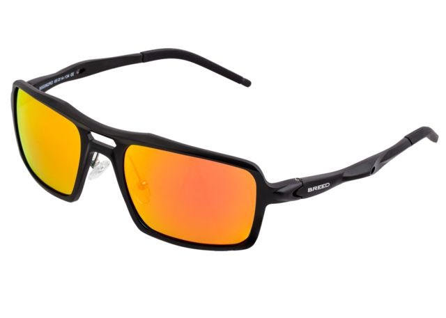 Breed Sunglasses Orpheus Polarized Sunglasses - Men's Black/Red-Yellow One Size - Breed Sunglasses
