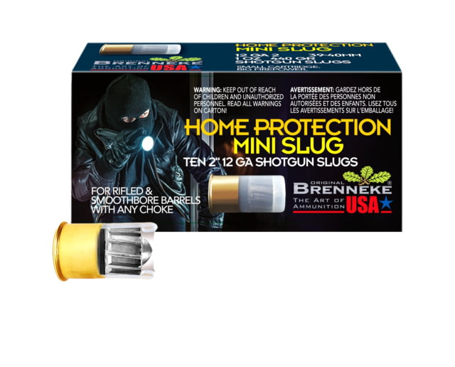 Brenneke Mini 12 Gauge 1.75in Slug Shotgun Ammunition 10 Round Black - Brenneke