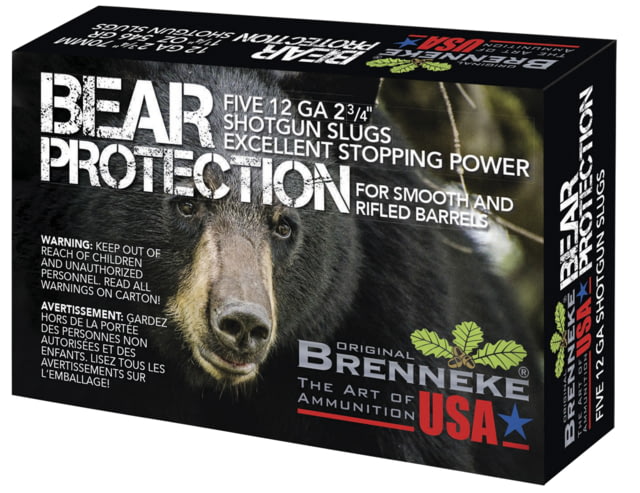 Brenneke 12 Gauge 1 1/4 oz 2.75in Shotgun Ammo 5 Rounds - Brenneke