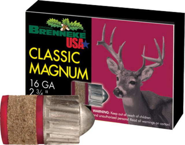 nneke Classic Magnum 16 Gauge 1 Oz 2.75in Centerfire Shotgun Slug 5 Rounds Sl162Clm Ammo