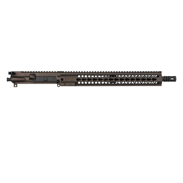Brigade Manufacturing AR Complete Upper Receiver Forged 5.56 16 inch Barrel Midnight Bronze Charging Handle 15 inch Rail A2 Flash Hider - Brigade Manufacturing