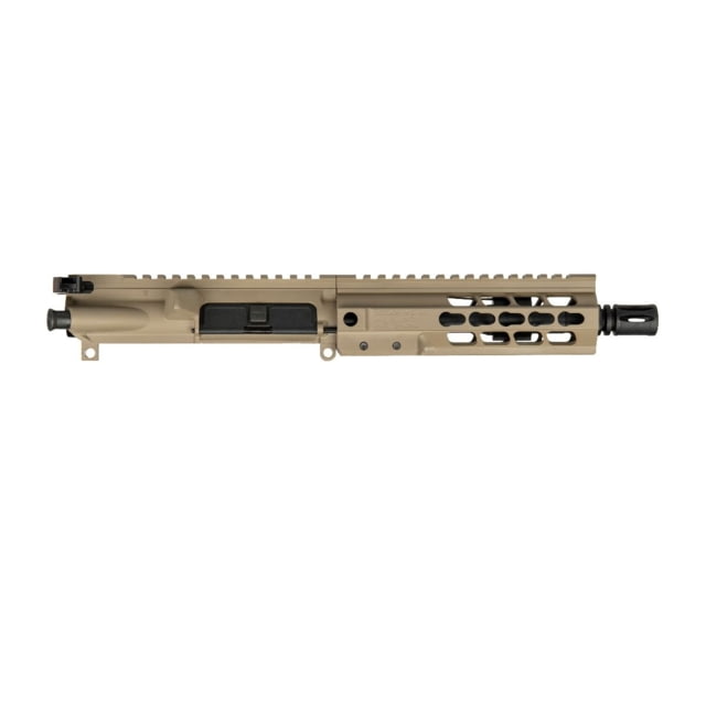 Brigade Manufacturing AR Complete Upper Receiver Forged 5.56 7.5 inch Barrel FDE Charging Handle 7 inch Rail A2 Flash Hider - Brigade Manufacturing