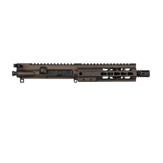 Brigade Manufacturing AR Complete Upper Receiver Forged 5.56 7.5 inch Barrel Midnight Bronze Charging Handle 7 inch Rail A2 Flash Hider - Brigade Manufacturing