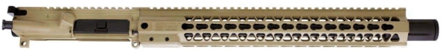 Brigade Manufacturing AR Complete Upper Receiver Forged 9mm 16 inch Barrel FDE Mini Can 15 inch Rail No Charging Handle NO BCG - Brigade Manufacturing