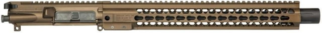 Brigade Manufacturing AR Complete Upper Receiver Forged 9mm 16 inch Barrel Midnight Bronze Mini Can 15 inch Rail No Charging Handle NO BCG - Brigade Manufacturing
