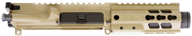 Brigade Manufacturing AR Complete Upper Receiver Forged 9mm 5.5 inch Barrel FDE Mini Can 5 inch Rail No Charging Handle NO BCG - Brigade Manufacturing
