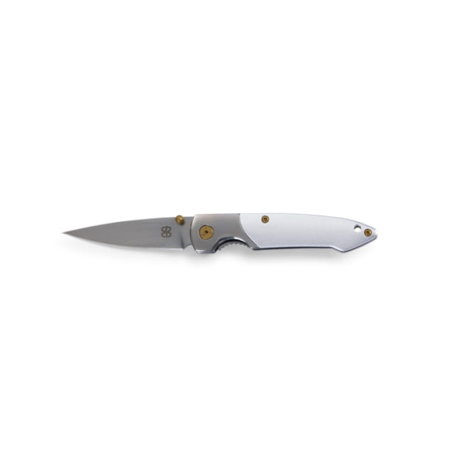 Brighten Blades Album Not So Heavy Metal Knife w/Case 2.5in 8Cr13MoV Stainless Steel Drop Point Tan - Brighten Blades