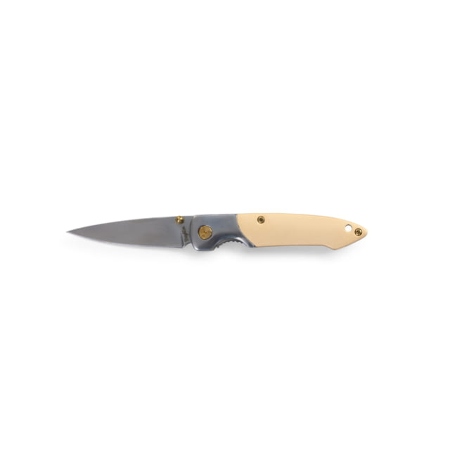 Brighten Blades Digger Not So Heavy Metal Knife w/Case 2.5in 8Cr13MoV Stainless Steel Drop Point Tan - Brighten Blades