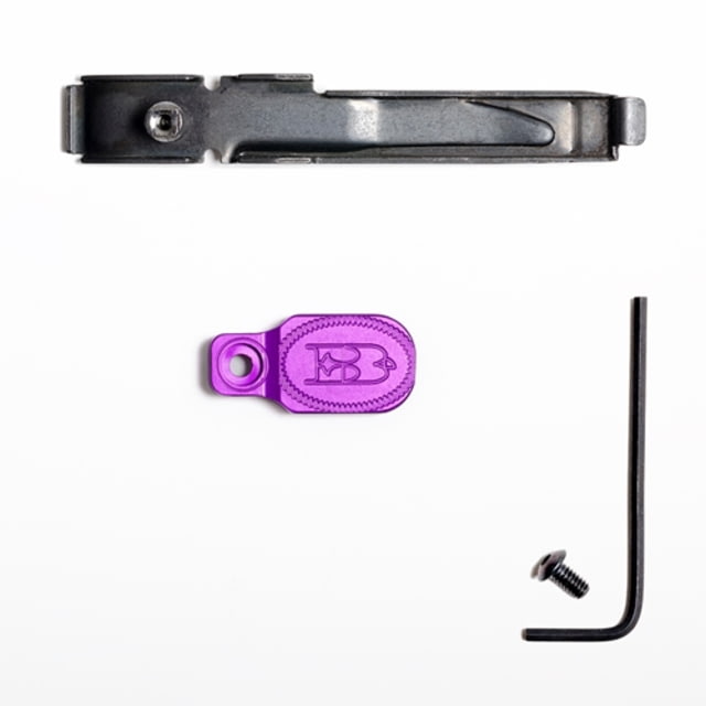 Briley EZ Bolt Release Lever for Benelli/Franchi w/ Anodized Paddle/Latch for SBE I SBE II Purple - Briley