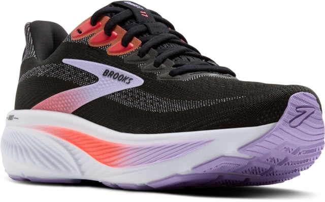 Brooks Ghost 17 Road Running Shoes - Women's Black/Purple/Coral 6.5 1B
