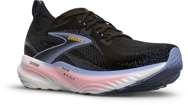 Brooks Glycerin 22 Road Running Shoes - Women's Black/Blue Heron/Orange 6 1B