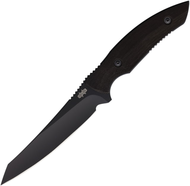Brous Blades Mac Daddy Fixed Blade Knife 5in D2 Tool Steel Blackout Finish Blade Black G10 Handle MACDADDY FIXED BLACKOUT - Brous Blades