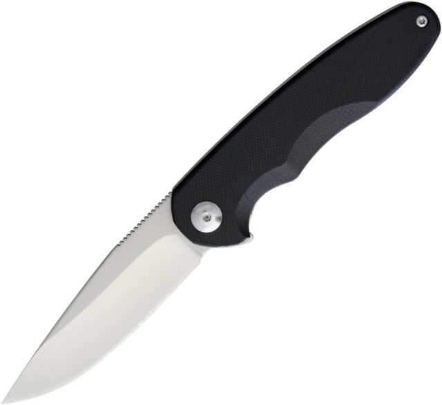 Brous Blades Specter Framelock Folding Knife 3in SW D2 Tool Steel Drop Point Pocket Clip Black G10 Front Handle With SW SS Back Handle Storage Case - Brous Blades