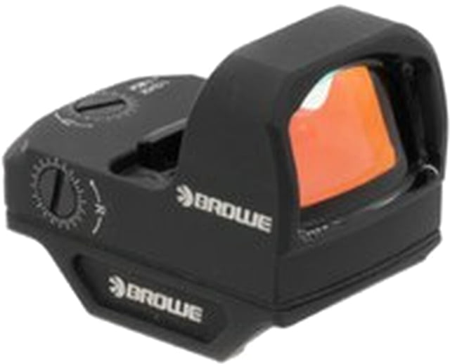 BROWE 1x23mm 3 MOA Red Dot Micro Reflex w/RMR Footprint & Bottom Loading Battery Ultra Low Picatinny Mount Black One Size - Browe