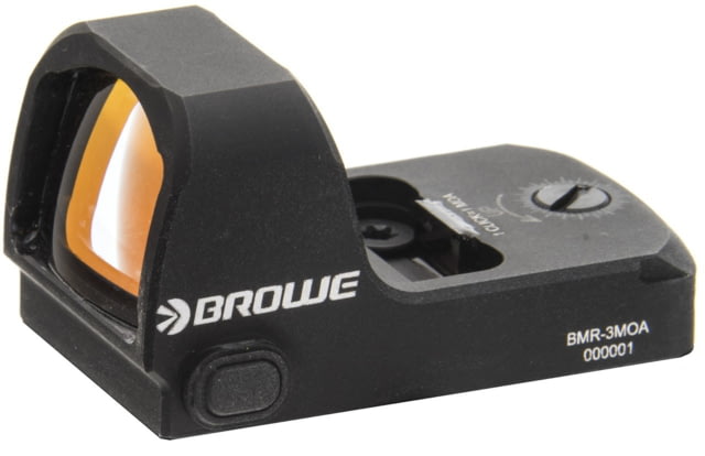 BROWE 1x23mm 3 MOA Red Dot Micro Reflex w/RMR Footprint Side Loading Battery No Base Black One Size - Browe