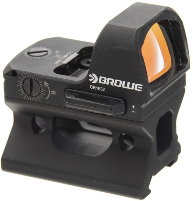 BROWE 1x23mm 3 MOA Red Dot Micro Reflex w/RMR Footprint Side Loading Battery w/1/3 Co-Witness Mount Black One Size - Browe