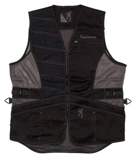 Browning Ace Shooting Vest Black/Black 3XL - Browning