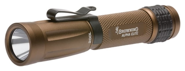 Browning Alpha Elite AA LED Flashlight AA White/Green 200 Lumens Bronze - Browning