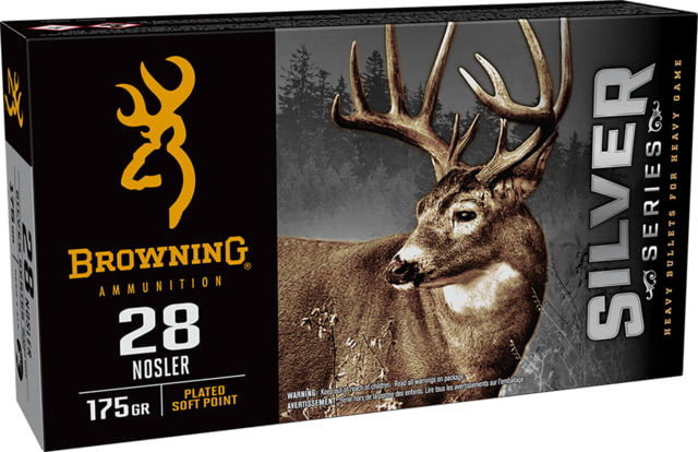 wning Silver .28 Nosler 175 Grain Rifle 20 Rounds Ammo