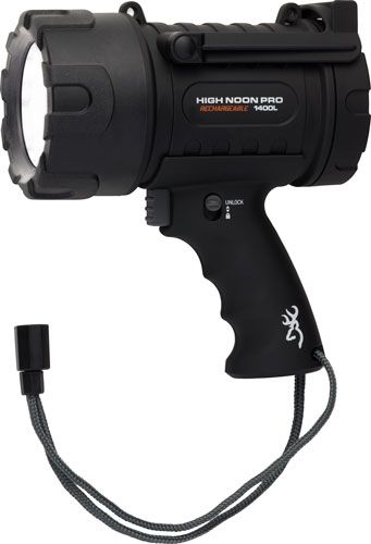 Browning BG High Noon Pro Spotlight Rechargeable 100-1400 Lumens Black FL