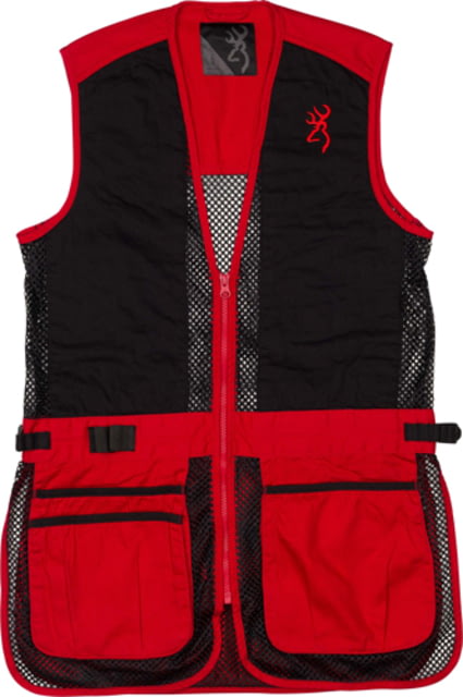 Browning Bg Mesh Shooting Vest R-hand Youth's X-large Black/red - Browning