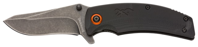 Browning Blood Trail Folder 2 3/4in Knife Drop Point D2 Blade G10 Handle Black Oxide Stonewash Blade - Browning
