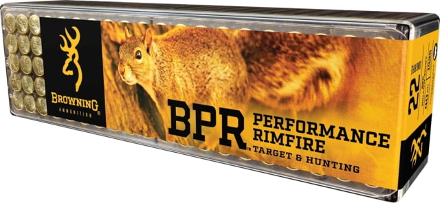 wning BPR .22 Long Rifle 40 Grain Plated Hollow Point Brass Cased Rimfire 100 Rounds Ammo