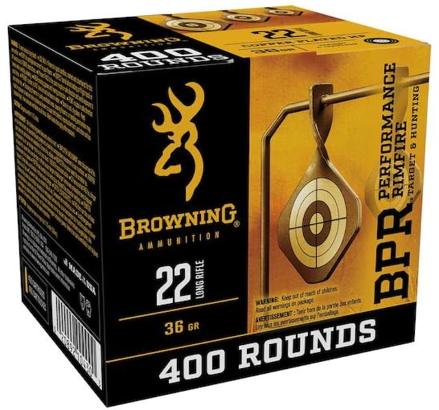 wning BPR Performance 22 Long Rifle 36 Grain Hollow Point Rimfire 400 Rounds Ammo
