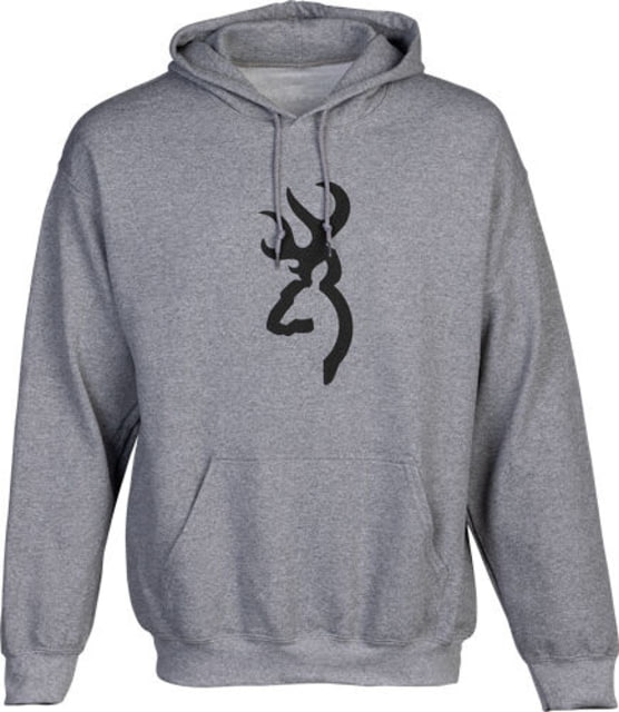 Browning Branded Hoodie - Men's Heather Gray Medium