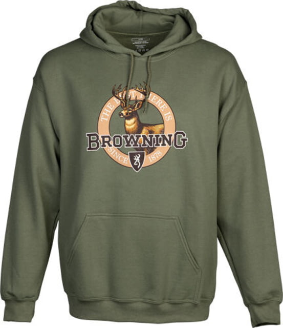 Browning Browning Vintage Emblem Hoodie - Men's Green Large - $47.99 at Optics Planet